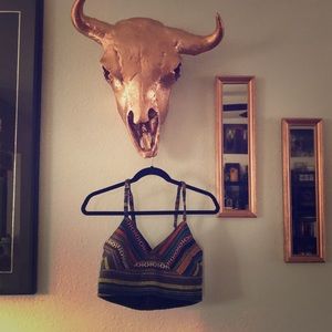 Forever 21 Tribal Aztec crop top bustier.